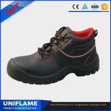 Zapatos de seguridad de cuero para hombres, botas de trabajo Ufa011